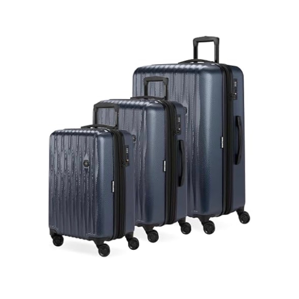 SwissGear 7272 Energie Hardside Navy 3-Piece Expandable Spinner Luggage Set